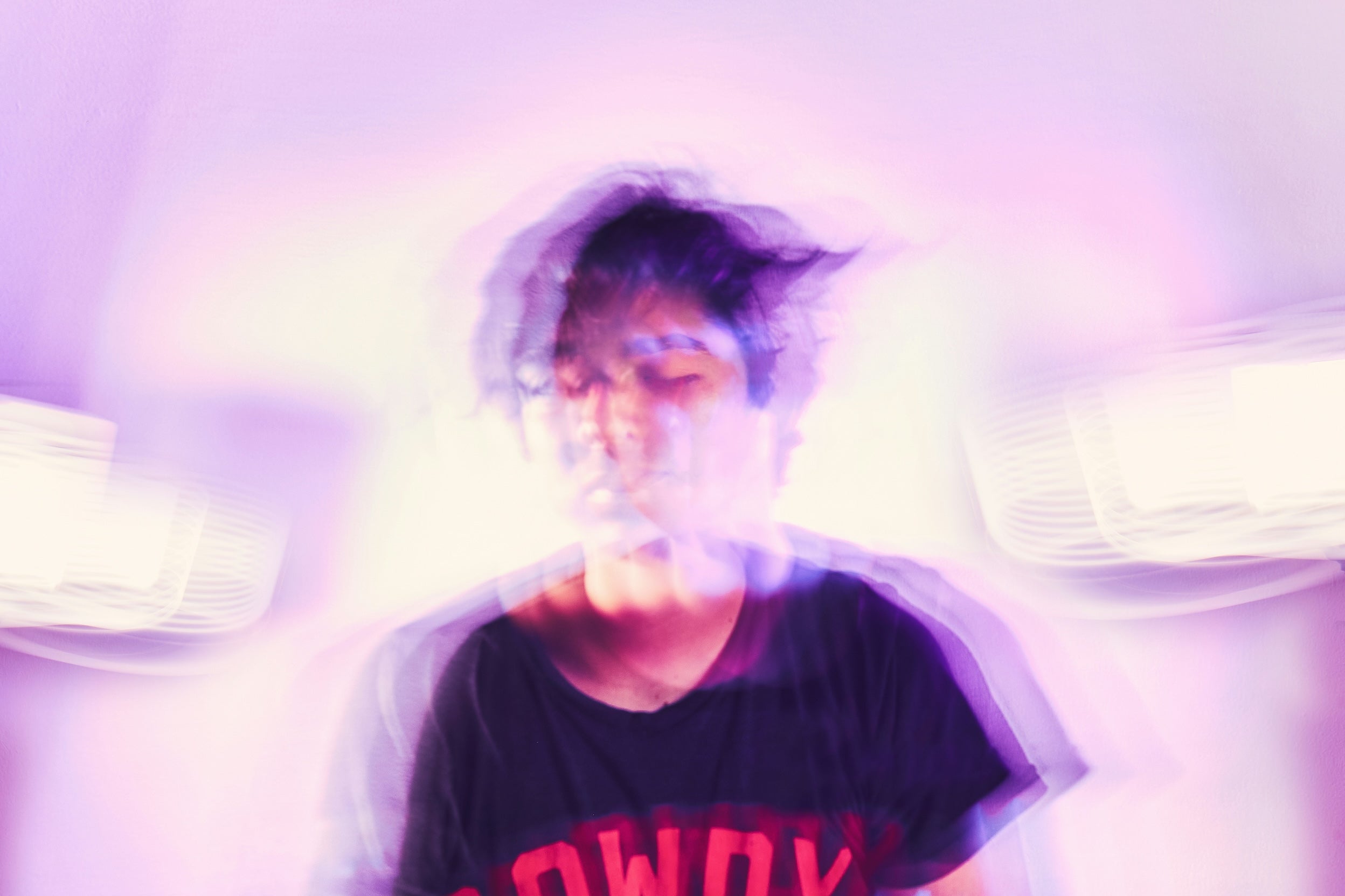 Man in a trance-like state