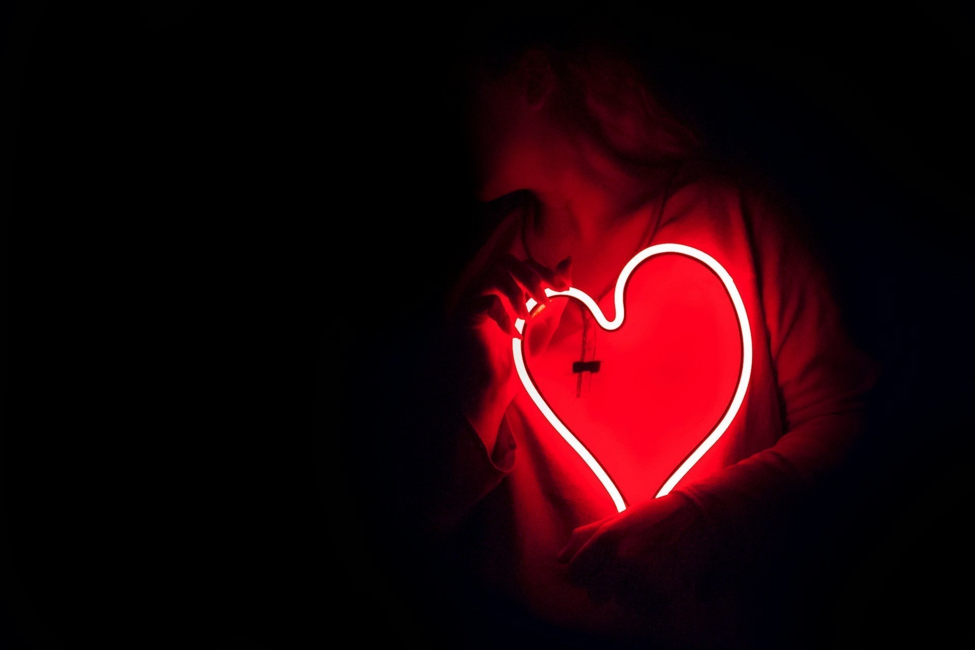 Heart glowing