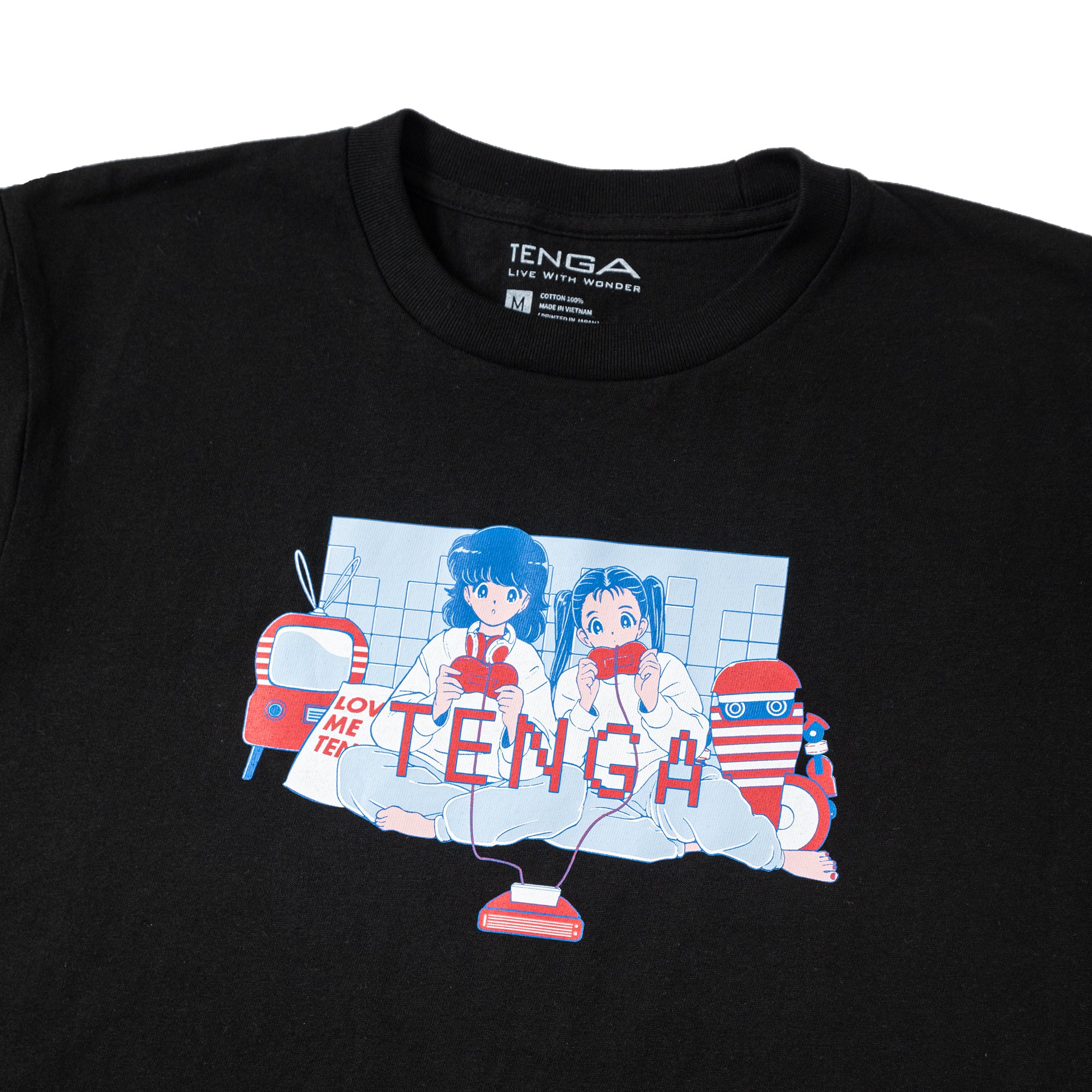 TENGA x Bob a.k.a En-Chan PLAY GAME 01 T-Shirt Negro