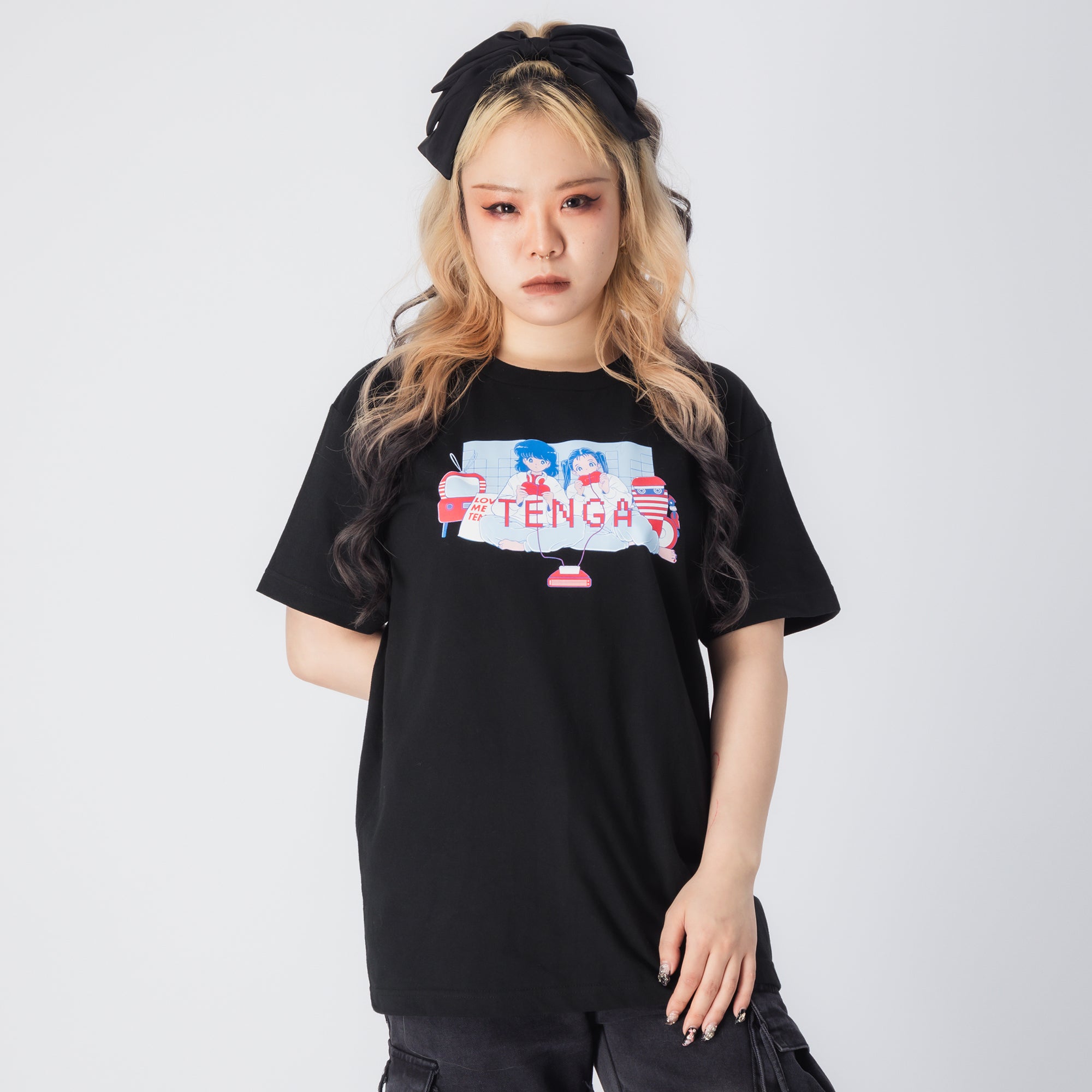 TENGA x Bob a.k.a En-Chan PLAY GAME 01 T-Shirt Negro
