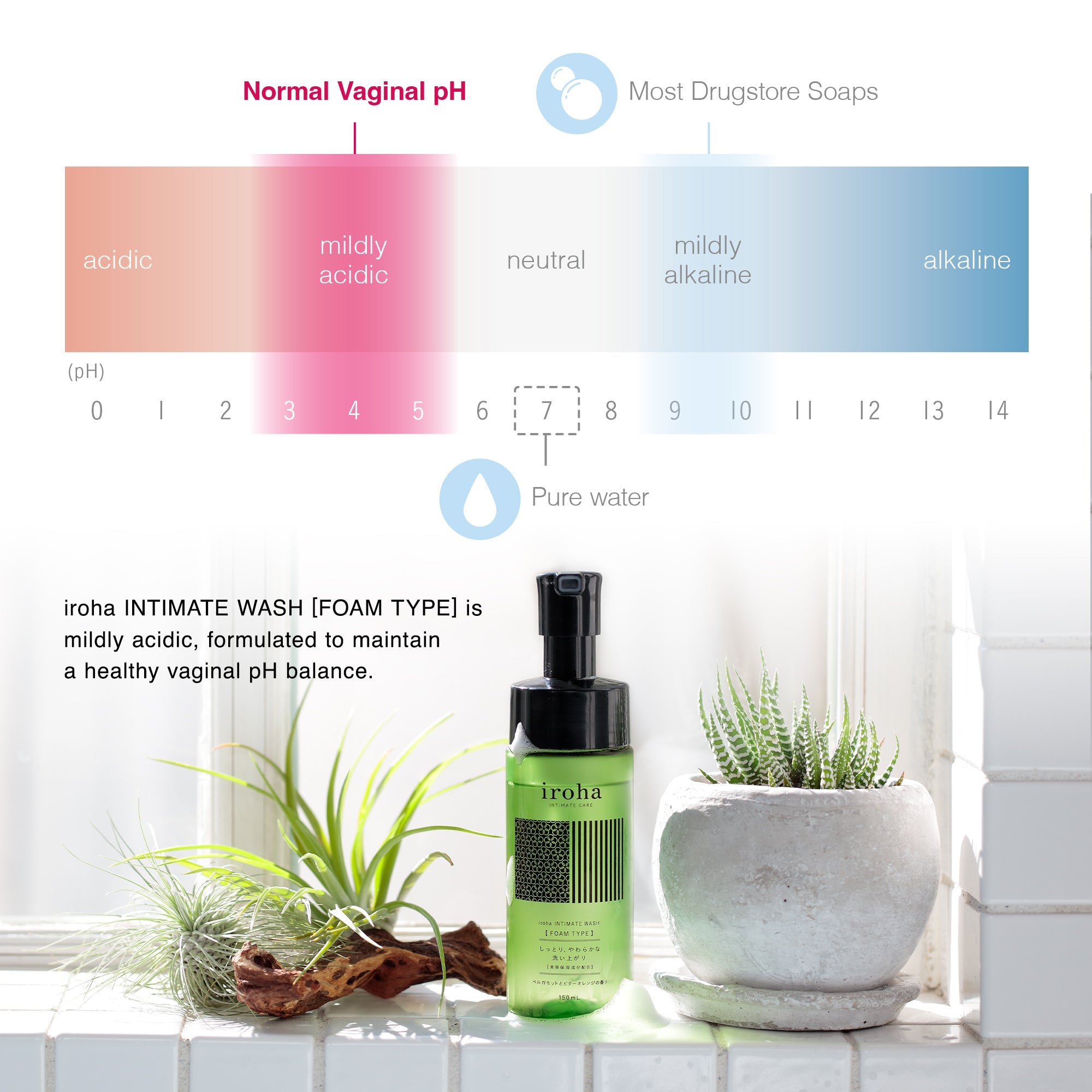 iroha INTIMATE WASH [FOAM TYPE] Damask Rose and Geranium Set