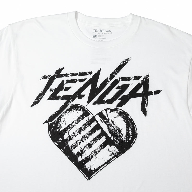 TENGA Hearts T-Shirt Blanc